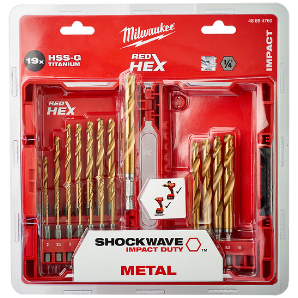 Udarne burgije za metal Milwaukee TIN HEX 1/4” 2-10mm / set 19 komada | 48894760 - Image 3