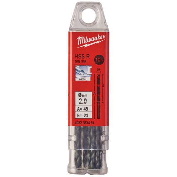 Burgija za metal Milwaukee HSS-R 2mm /10 komada | 4932363454 - Image 2