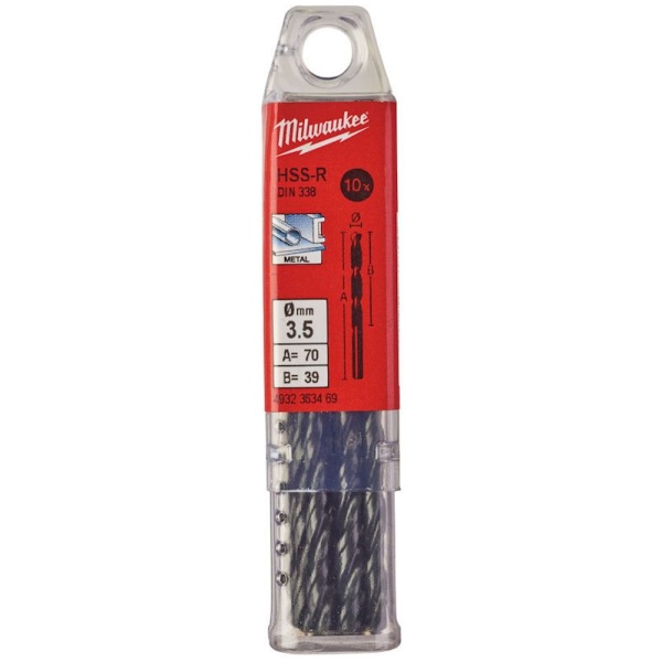 Burgija za metal Milwaukee HSS-R 3,5mm/10 komada | 4932363469 - Image 2