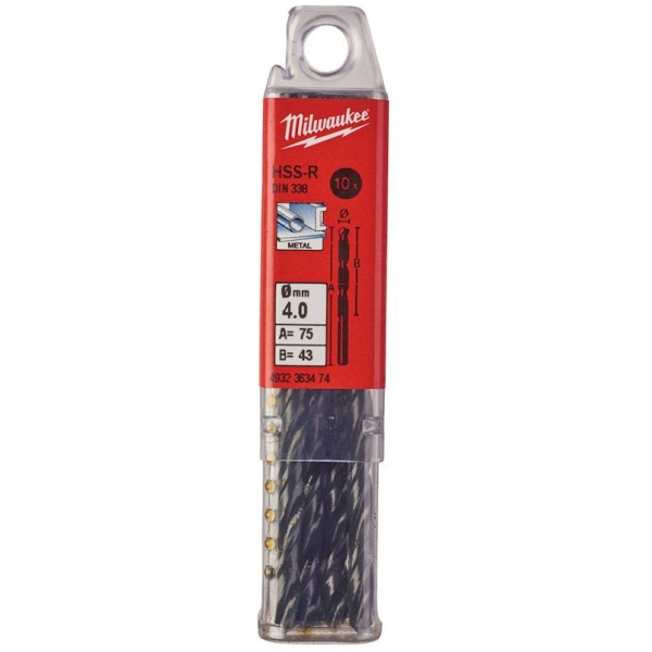 Burgija za metal Milwaukee HSS-R 4mm / 10 komada | 4932363474 - Image 2