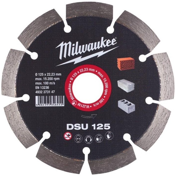 Milwaukee dijamantski rezni disk za šlicerice DSU125 125 x 22,23 mm | 4932373147