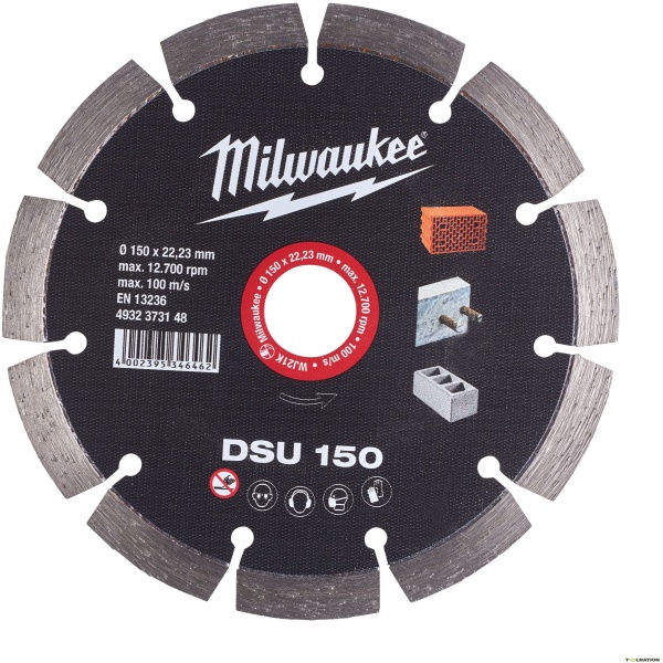 Milwaukee Dijamantski rezni disk za šlicerice DSU150  150 x 22,23 mm | 4932373148