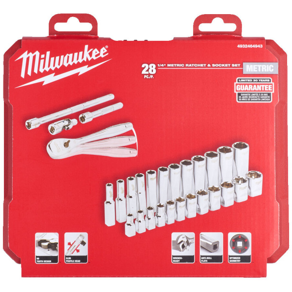 Milwaukee Nasadni ključevi 1/4” set 28/1 | 4932464943 - Image 2