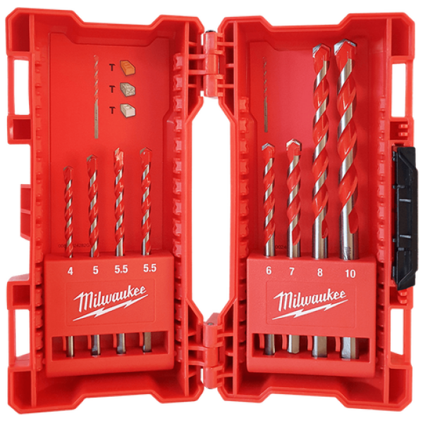 Vidija burgije za beton Milwaukee 4-10mm / set 8 komada | 4932471193