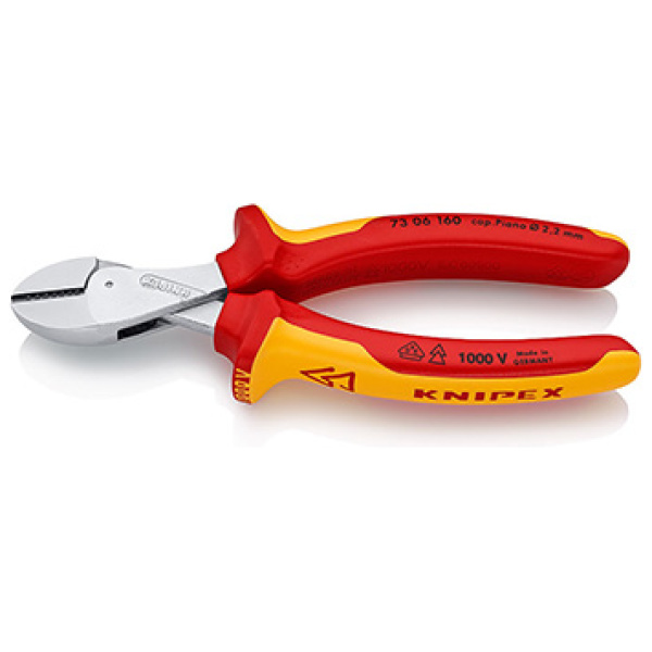 Sečice kose Knipex izolovane 1000V 160mm | 73 06 160