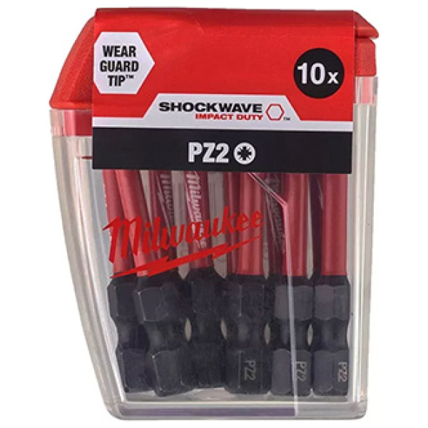 Udarni bitovi Milwaukee PZ SHOCKWAVE ojačani PZ2 x 50mm 1/4" / 10 kom | 4932430866 - Image 3