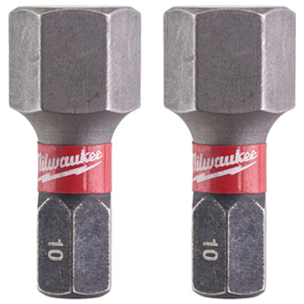 Udarni bitsevi Milwaukee HEX SHOCKWAVE ojačani HEX 10 x 25mm 1/4" / 2 kom | 4932430899 - Image 2