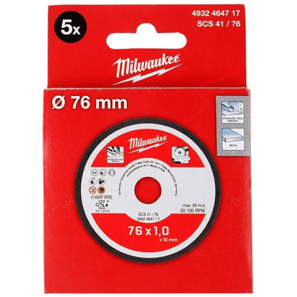 Milwaukee Rezni disk 76x1mm set 5/1 | 4932464717