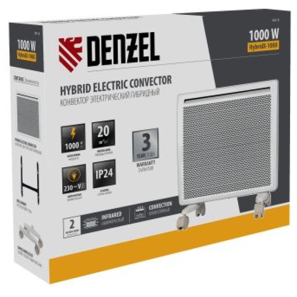 HibridX-1000 Hibridni električni konvektor Denzel 1000 W /  20 m² l 981187