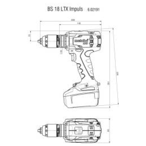 Metabo akumulatorska bušilica/odvijač BS 18 LTX Impuls SOLO l  602191890 - Image 2