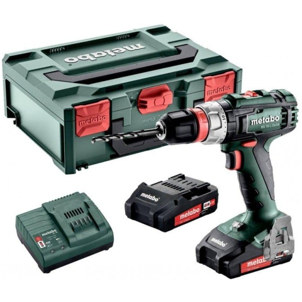 BS 18 L Quick 18V Akumulatorska bušilica - odvrtač Metabo  2 x 2,0 AH l 602320500 - Image 3