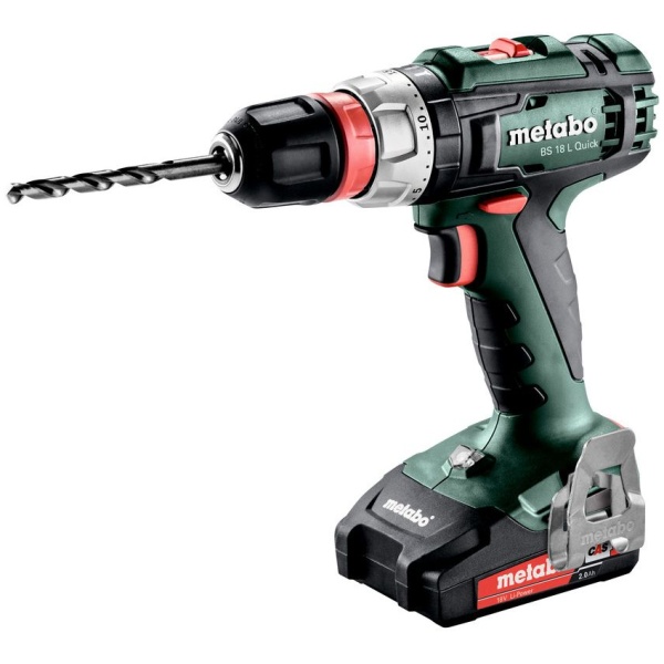 BS 18 L Quick 18V Akumulatorska bušilica - odvrtač Metabo  2 x 2,0 AH l 602320500 - Image 2