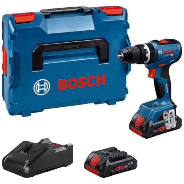 GSB 18V-65 Aku.vibraciona bušilica - odvrtač Bosch 2x4,0Ah ProCore + L-BOXX 136 | 06019N3306