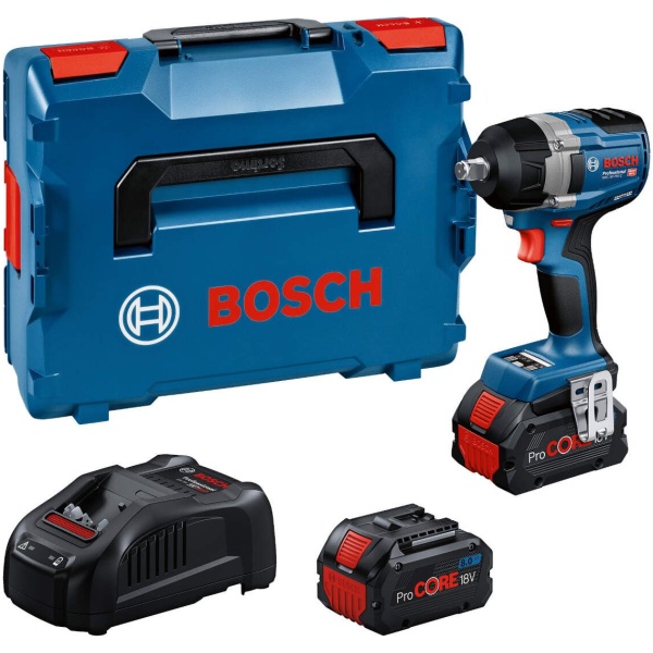 GDS 18V-750 C Akumulatorski udarni odvrtač Bosch 2x8,0Ah ProCore + L-BOXX 136 | 06019L9002