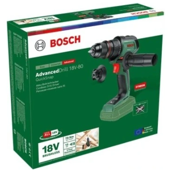 Bosch AdvancedDrill 18V-80 QuickSnap Aku.bušilica-odvrtač SOLO l 06039E2000 - Image 2