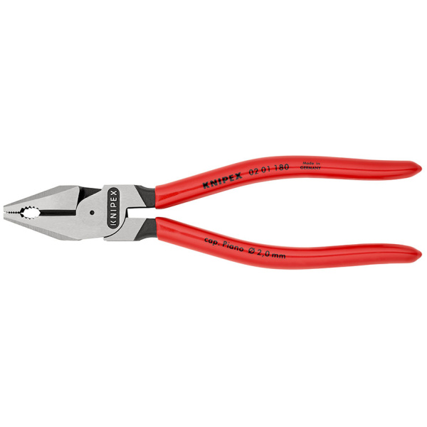 KNIPEX Kombinovana klešta ojačana 180mm blister pakovanje | 02 01 180 SB