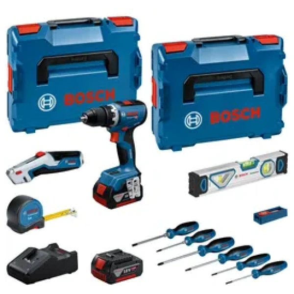 Set Bosch alata: GSR 18V-65+2 x GBA18V 5.0Ah+GAL 18V-40+19-delni set ručnog alata | 0615A5007K