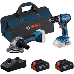 Bosch –Set  2 alata GSB 18V-45 + GWS 18V-8 + 2x aku 4.0Ah + torba | 0615V0001Y