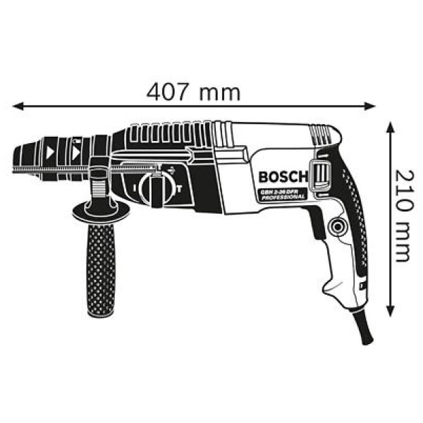 GBH 2-26 DFR Bosch Elektro-pneumatski čekić za bušenje  SDS plus l 0611254768 - Image 2