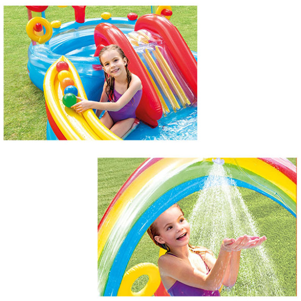 Intex Dečji bazen 2.97 x 1.93 x 1.35m Rainbow Ring Play Center l 050955 - Image 2