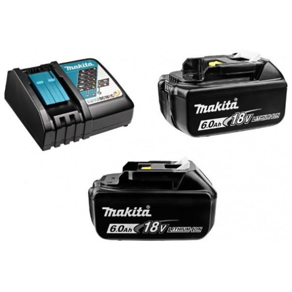 Makita SET 6 od 2 baterije 18V 6.0Ah BL1860B + DC18RC  brzi punjač l BL1860BX2+DC18R