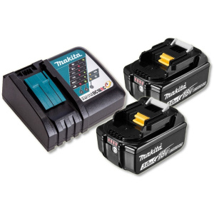 Makita set 7 sa baterijama 2 x 3,0 Ah BL1830B + DC18RC brzi punjač l BL1830BX2+DC18R