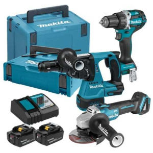 DLX3195JX1 Set Aku.alata LXT DGA504 + DDF484 + DHR243 +18V 2x5.0Ah Makita l DLX3195JX1