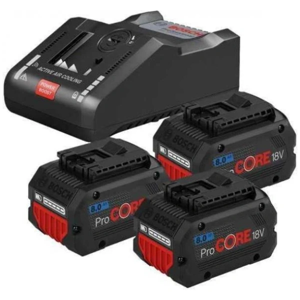 Bosch Set baterija 3x18V 8,0Ah ProCORE + punjač GAL 18V-160 l 0615A5004Y