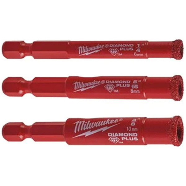 DIJAMANTSKE BURGIJE KRUNE SET 6, 8, 10 mm Milwaukee l 4932498368