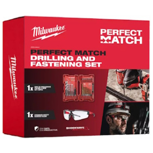 Milwaukee set burgija + prozirne zaštitne naočare Perfect Match 39 kom. l  4932492657