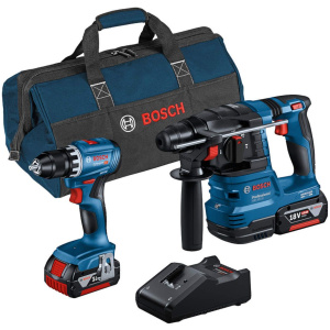 Bosch Aku set GBH 18V-22 + GSR 18V-45 + 2 x 18V 4,0Ah + torba | 0615A50038