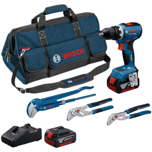 Bosch set alata GSR 18V-65 + 2 × GBA 18V 5,0Ah + 3-delni set klešta + torba | 0615A5007J