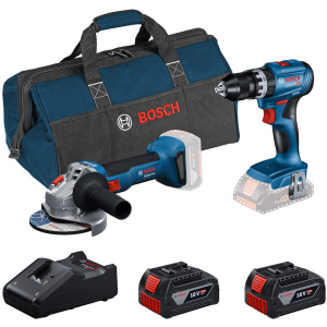 Bosch Aku set  bušilica GSB 18V-45 + brusilica GWS 18V-8; 2 x 4,0Ah + punjač i torba | 0615V0001Y
