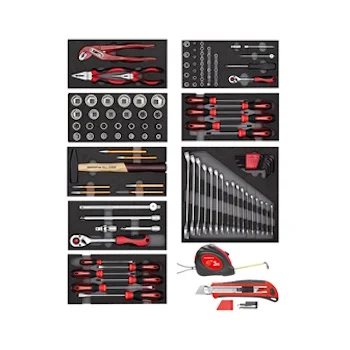 Gedore Red Radionička kolica za alat Mechanic sa 5 fioka od 119 delova l R21562005 - Slika 2
