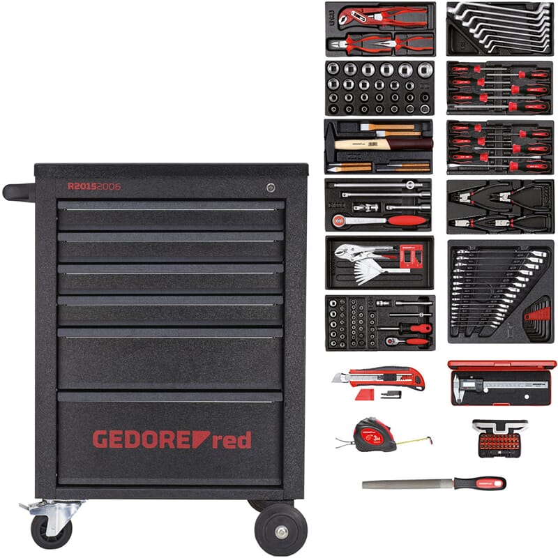 Gedore Red Radionička kolica MECHANIC sa setom alata od 166 delova l R21562002