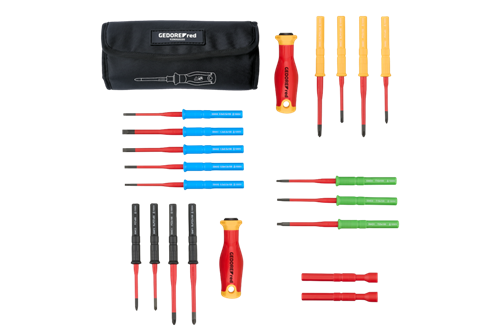 Gedore Red VDE Set odvijača izmenjivih nastavaka od 20 delova l R39002020 - Slika 2