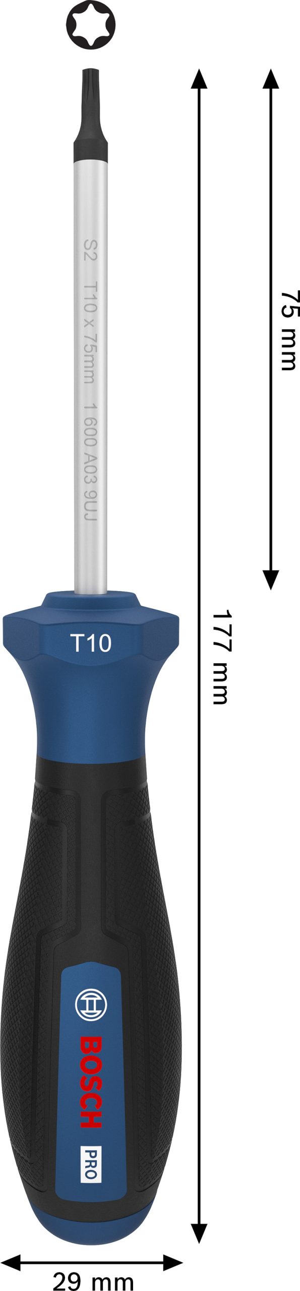 Odvijač TX10 x 75 mm PRO Bosch | 1600A039S9 - Slika 3