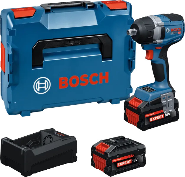 GDS 18V-750 PRO Bosch Aku Udarni odvrtač 2x EXBA18V-80 18V 8.0Ah + L-boxx | 06019L9102