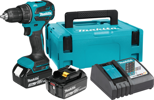 DDF490RFJ Makita Akumulatorski bušilica-odvijač 2x3.0Ah+punjač+MakPac l DDF490RFJ